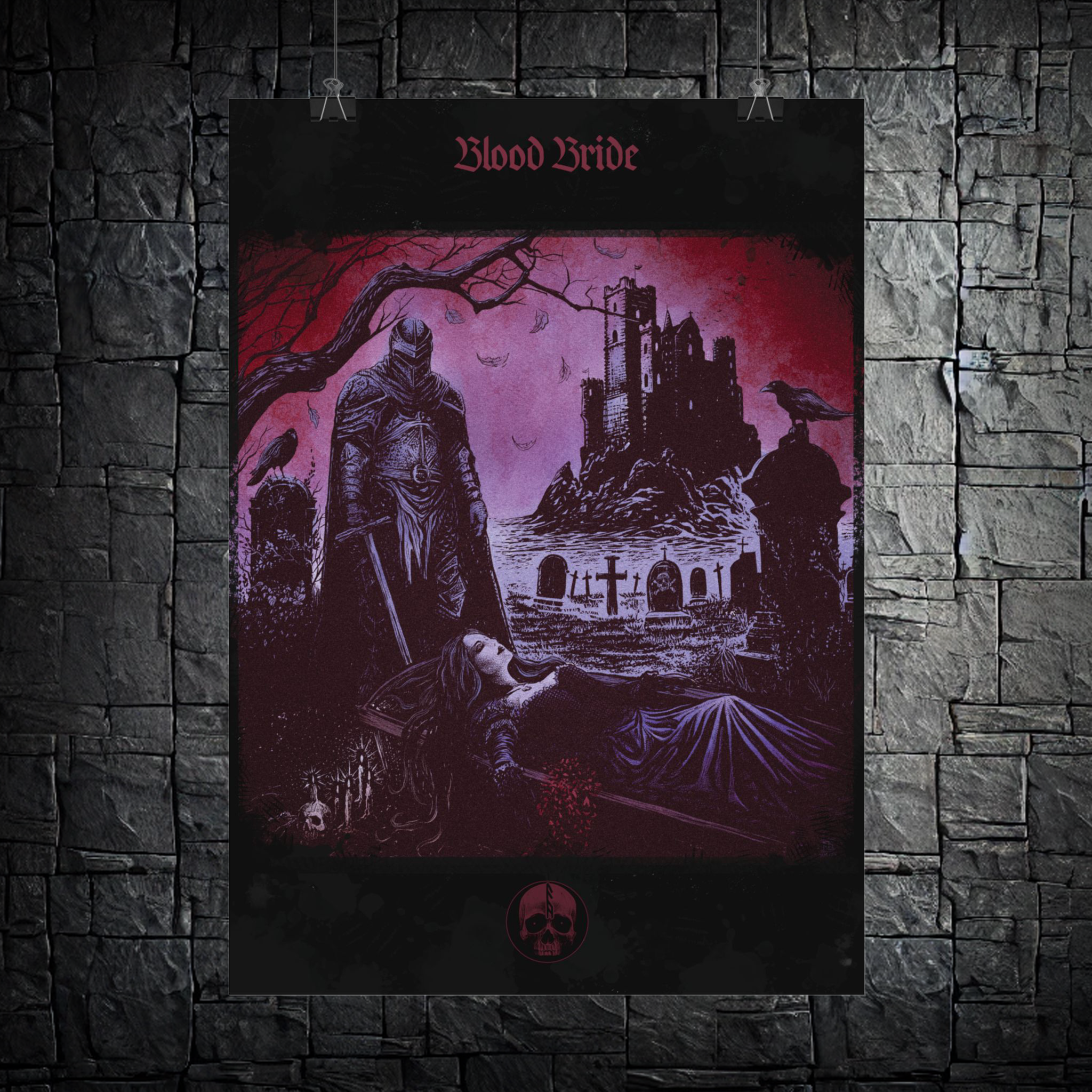 “Blood Bride” Censored Edition — Dark Fantasy Art | Rolled Poster Print