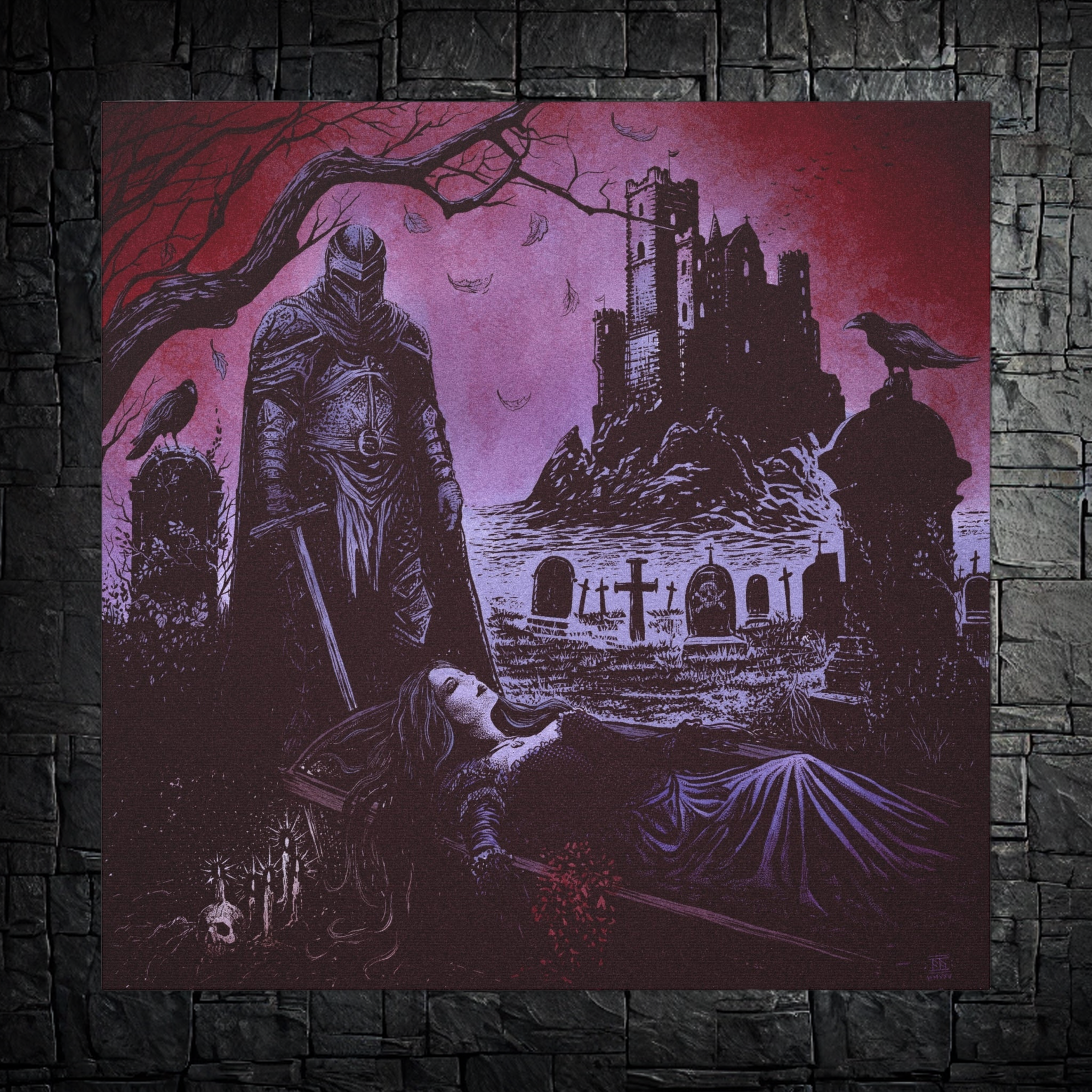 'Blood Bride' — Censored Version | Canvas Print — Dark Fantasy Art