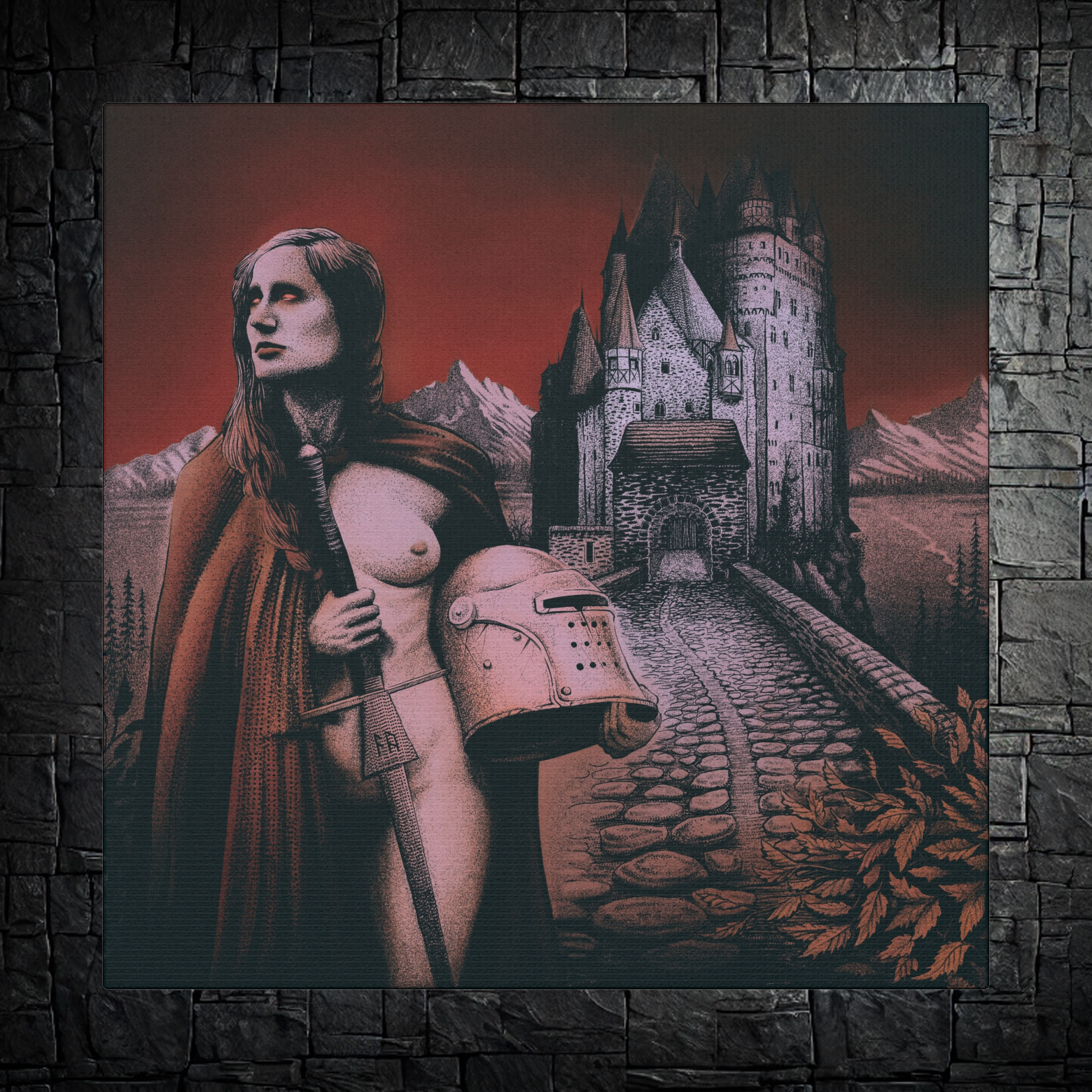 `Lady of the Castle' Canvas Print — Dark Fantasy Art