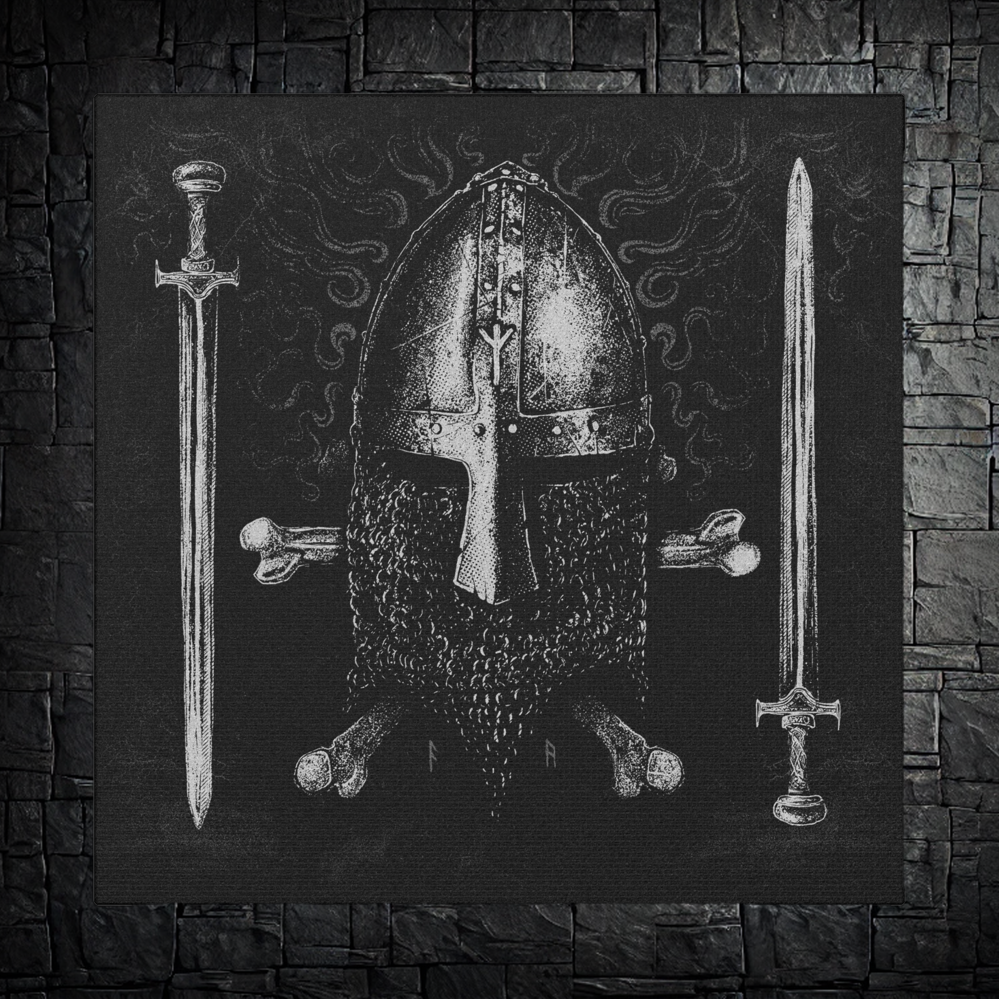 `Norse Helmet' Canvas Print — Pagan Art