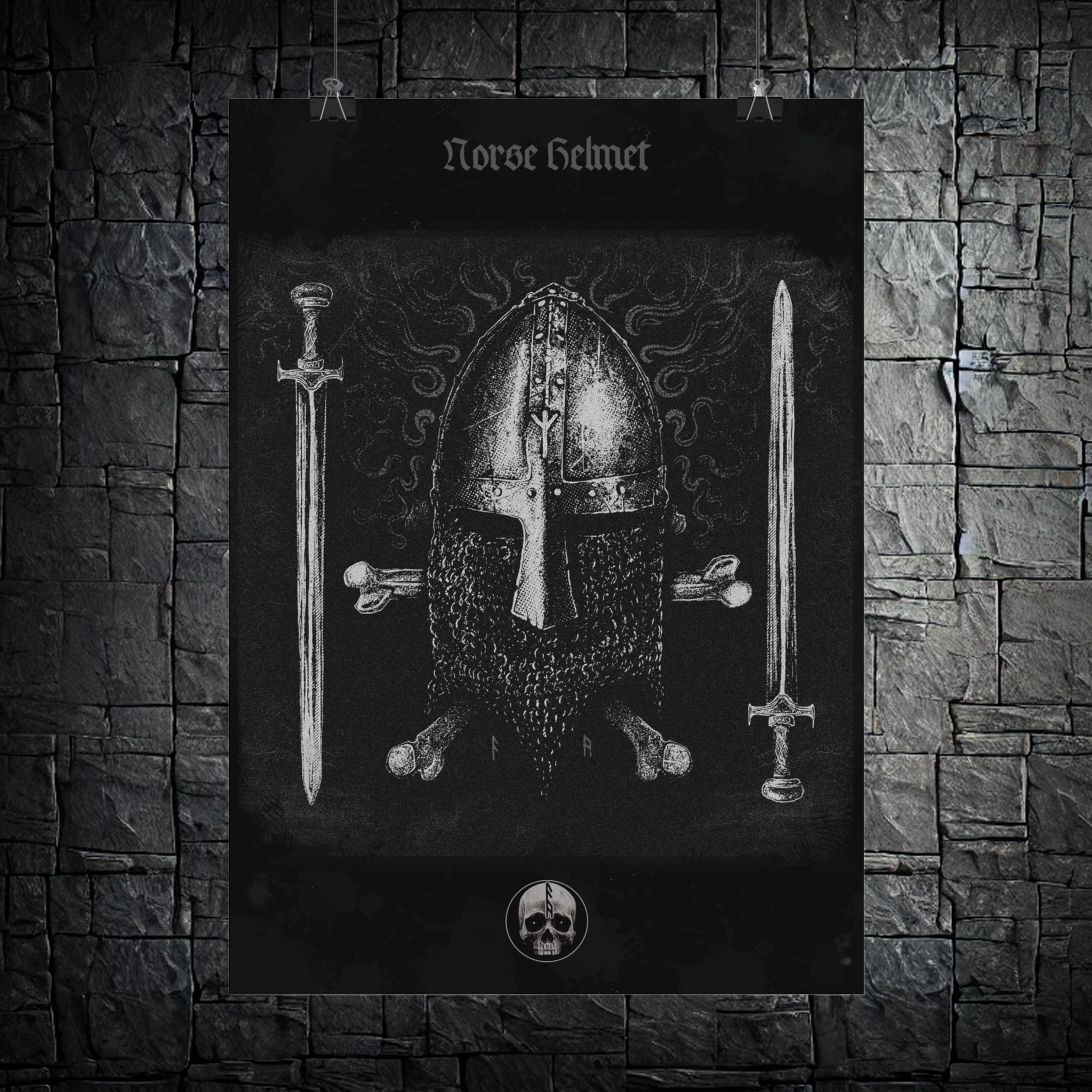 “Norse Helmet” — Pagan Art | Rolled Poster Print