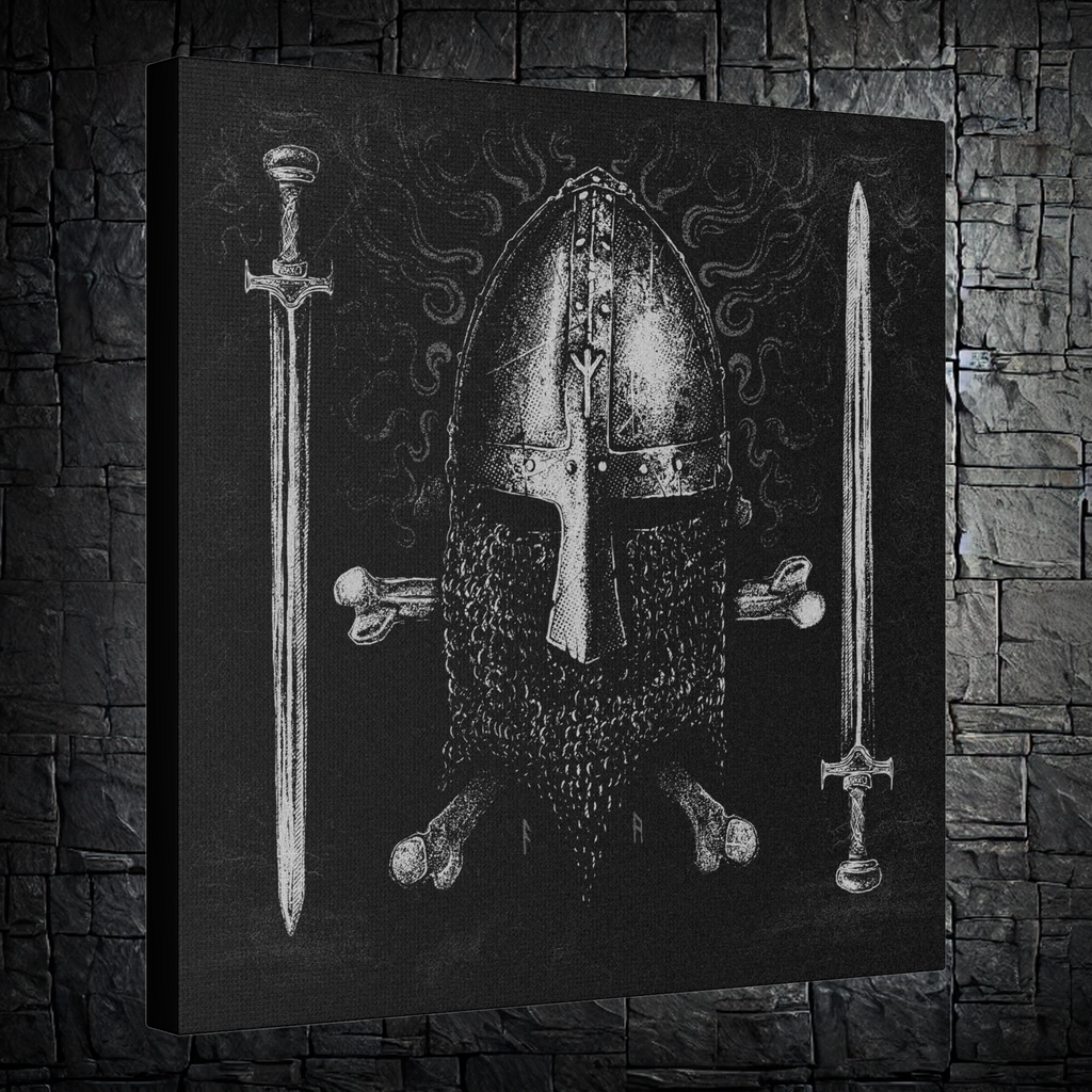 `Norse Helmet' Canvas Print — Pagan Art