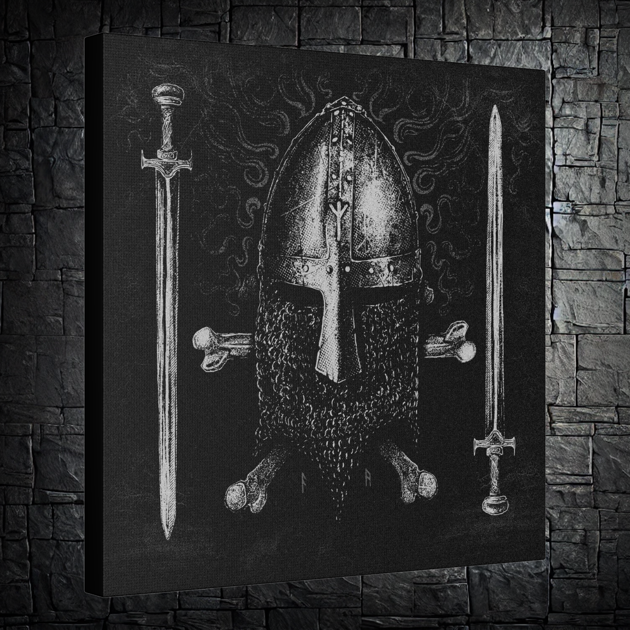 `Norse Helmet' Canvas Print — Pagan Art